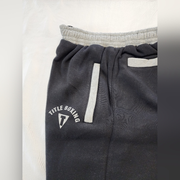 Title Boxing Men's Black Grey Training Joggers Warm Pockets, sz XL - Picture 11 of 15